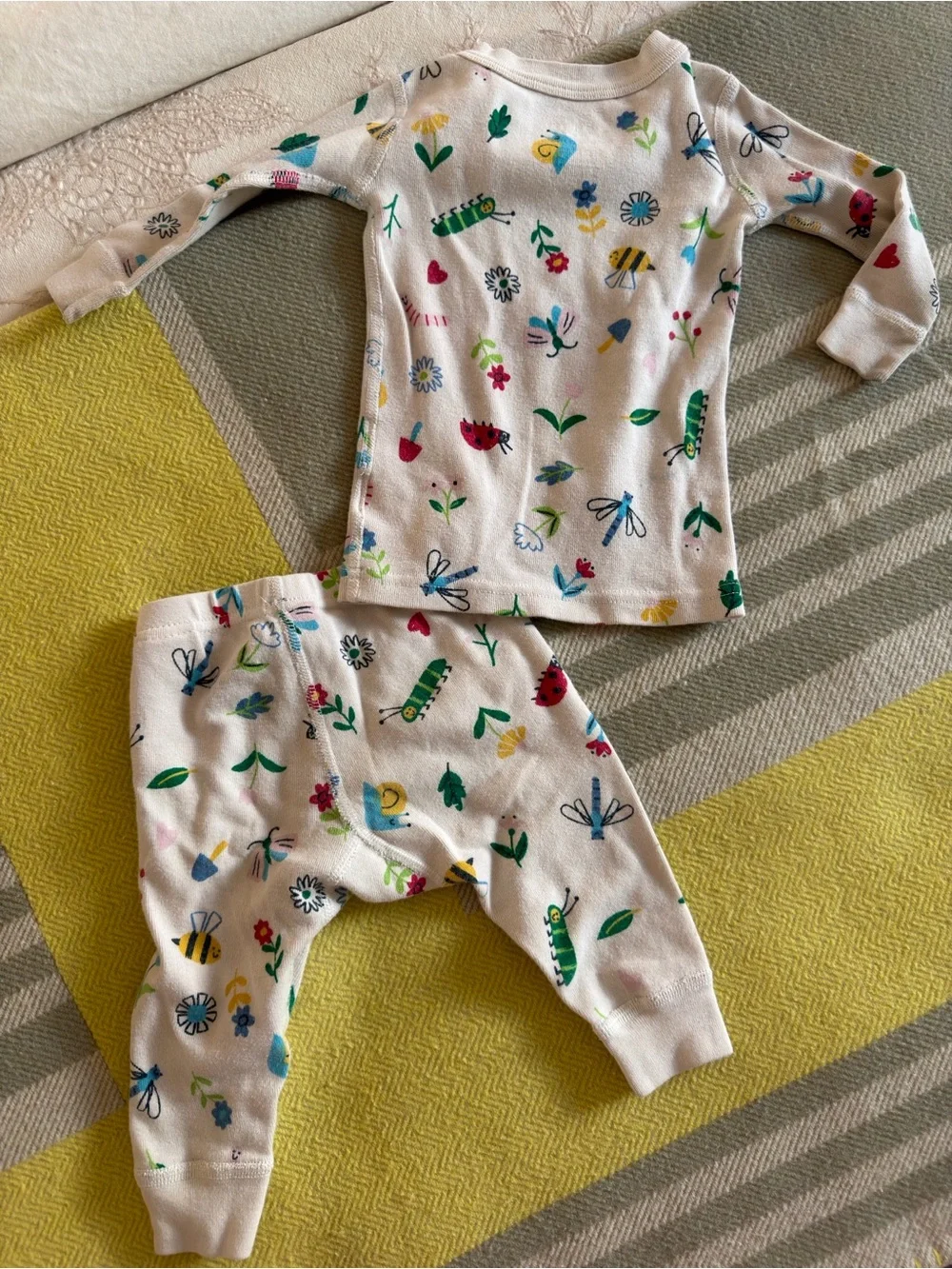 Hanna Andersson Cotton pajama set Multicolor Floral & Bug Prints